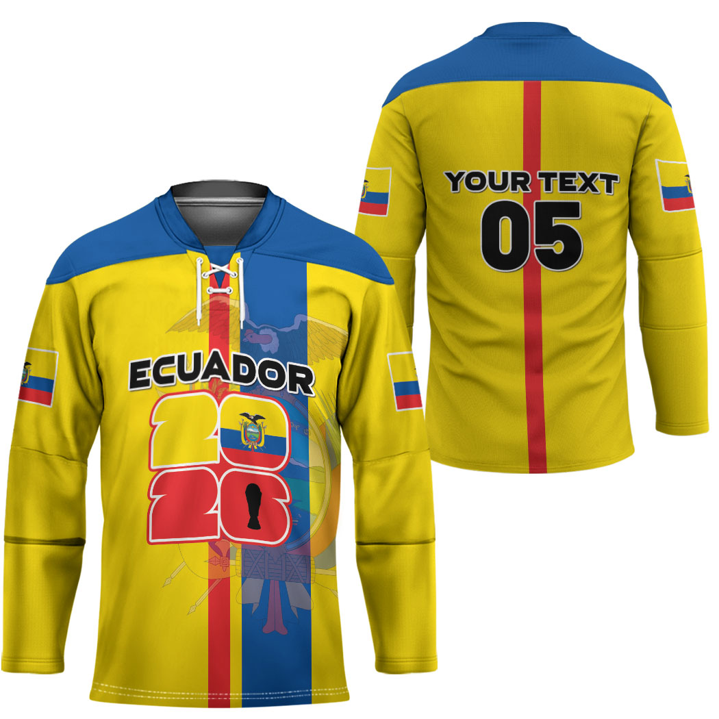 Custom Ecuador Football 2026 Hockey Jersey South American Pride