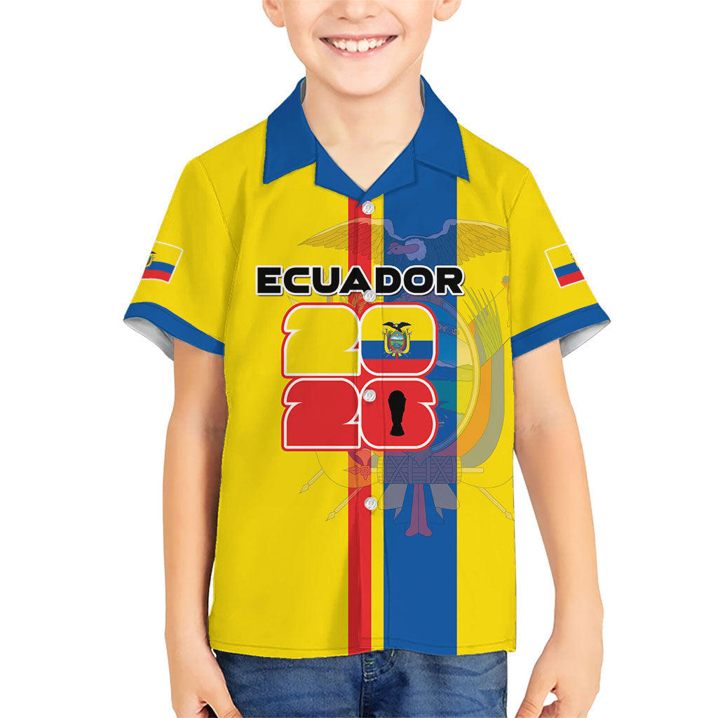 Custom Ecuador Football 2026 Kid Hawaiian Shirt South American Pride