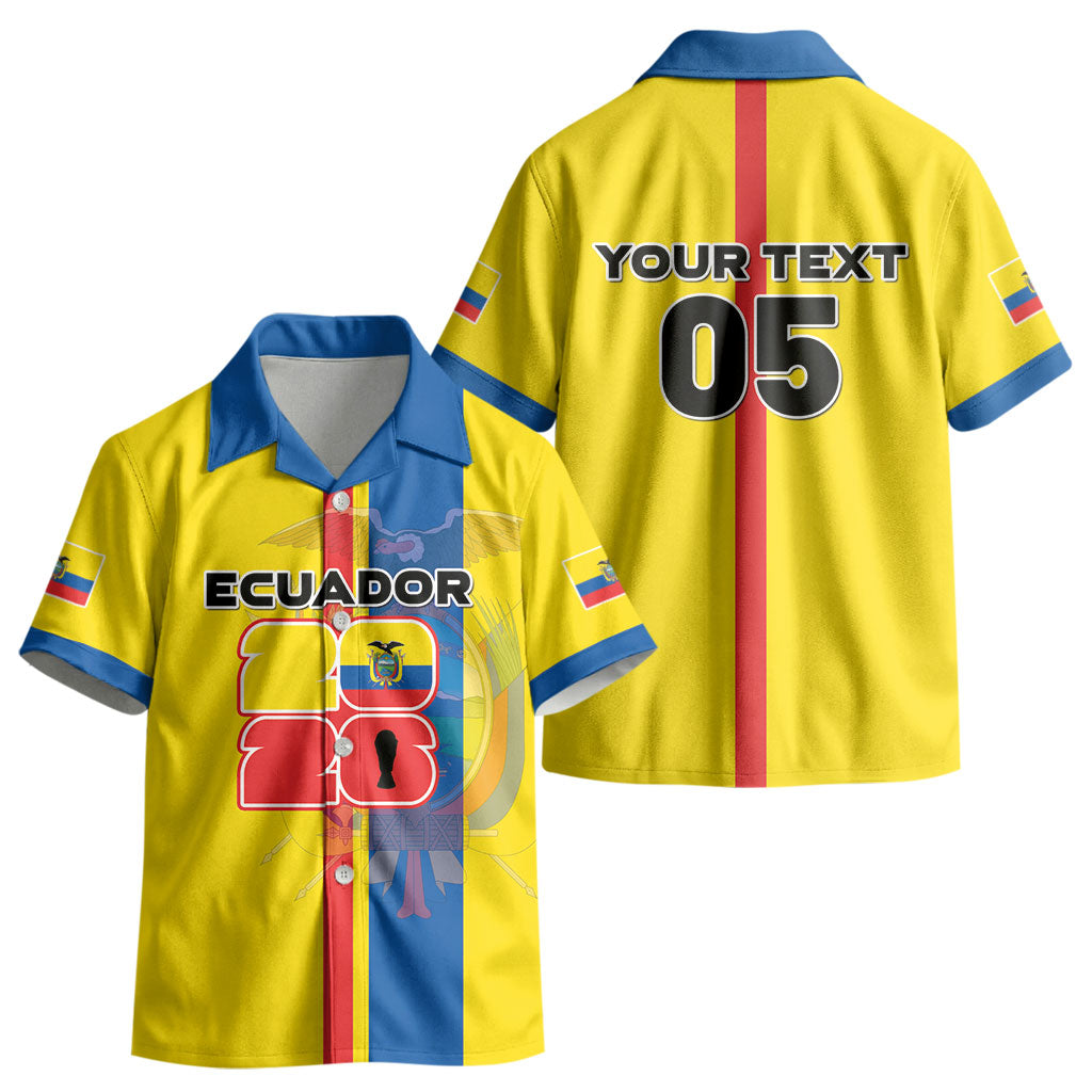 Custom Ecuador Football 2026 Kid Hawaiian Shirt South American Pride LT05