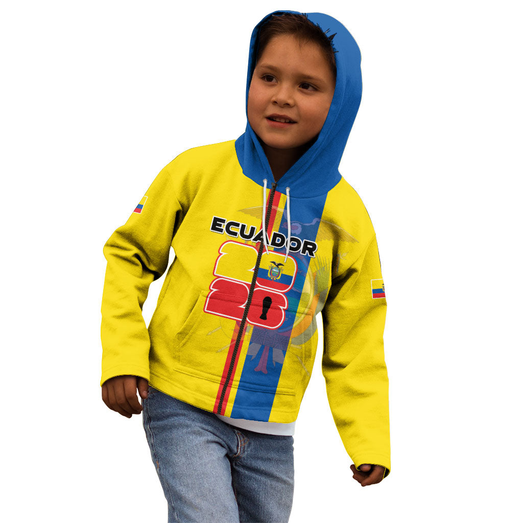 Custom Ecuador Football 2026 Kid Hoodie South American Pride