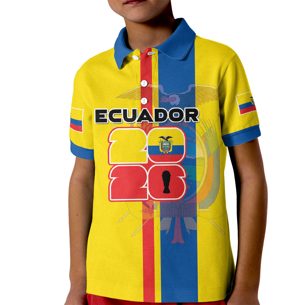 Custom Ecuador Football 2026 Kid Polo Shirt South American Pride