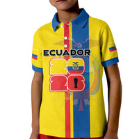 Custom Ecuador Football 2026 Kid Polo Shirt South American Pride
