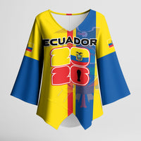 Custom Ecuador Football 2026 Kimono Sleeve Blouse South American Pride