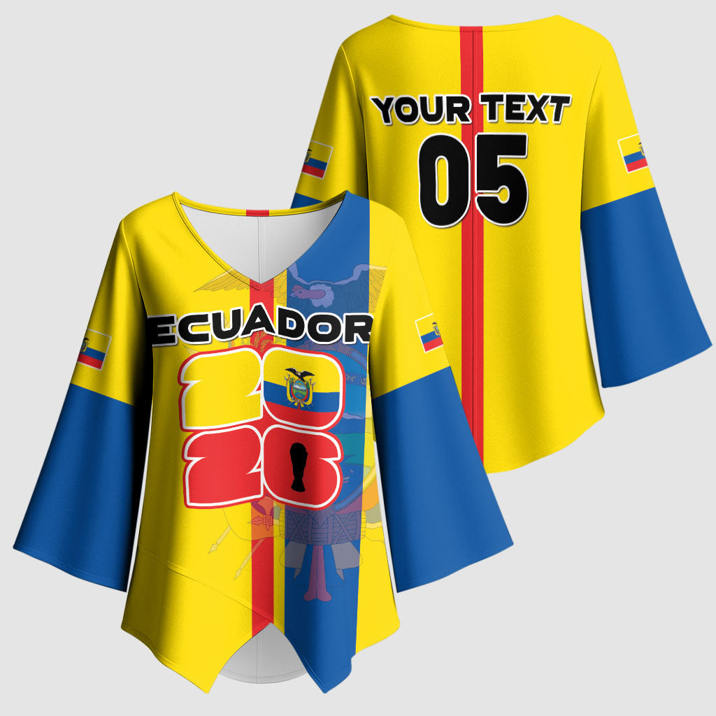 Custom Ecuador Football 2026 Kimono Sleeve Blouse South American Pride