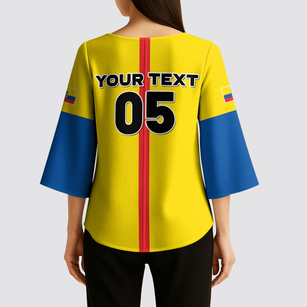 Custom Ecuador Football 2026 Kimono Sleeve Blouse South American Pride