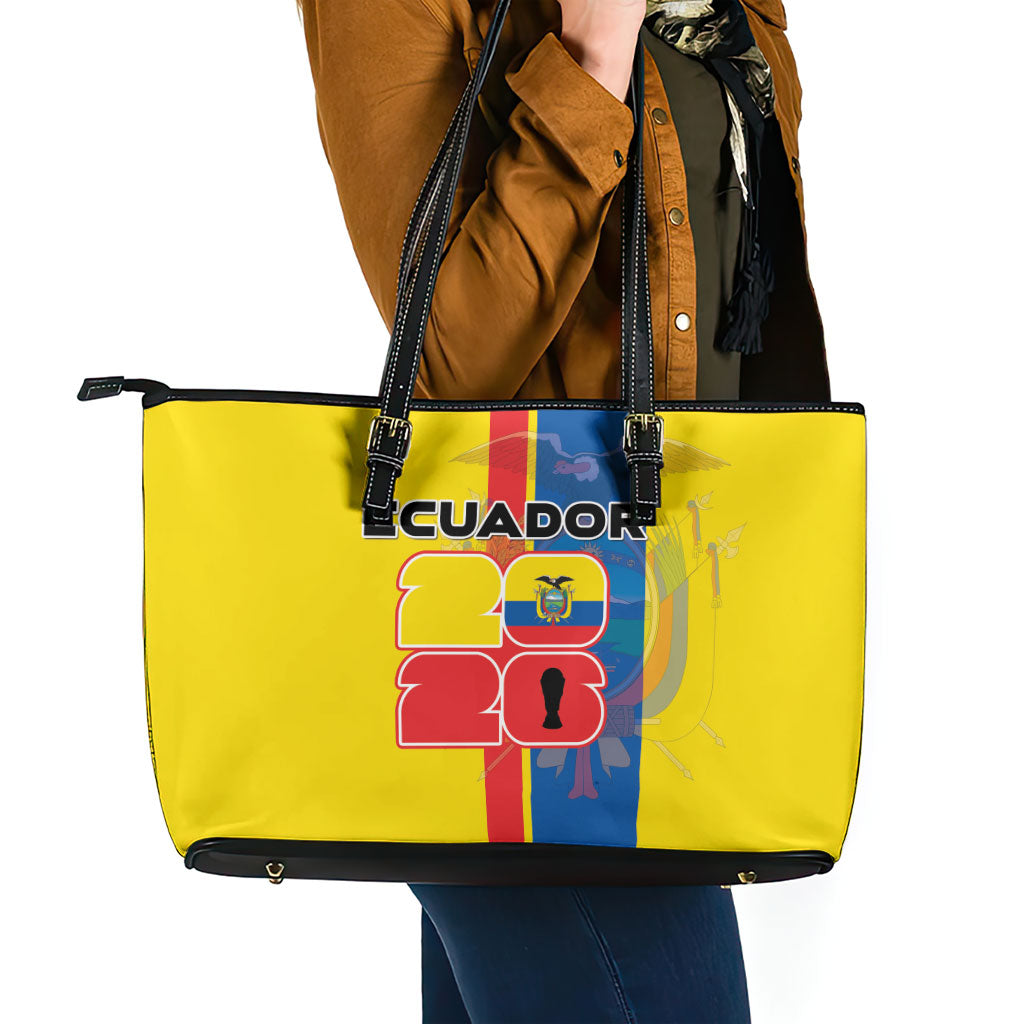 Ecuador Football 2026 Leather Tote Bag South American Pride