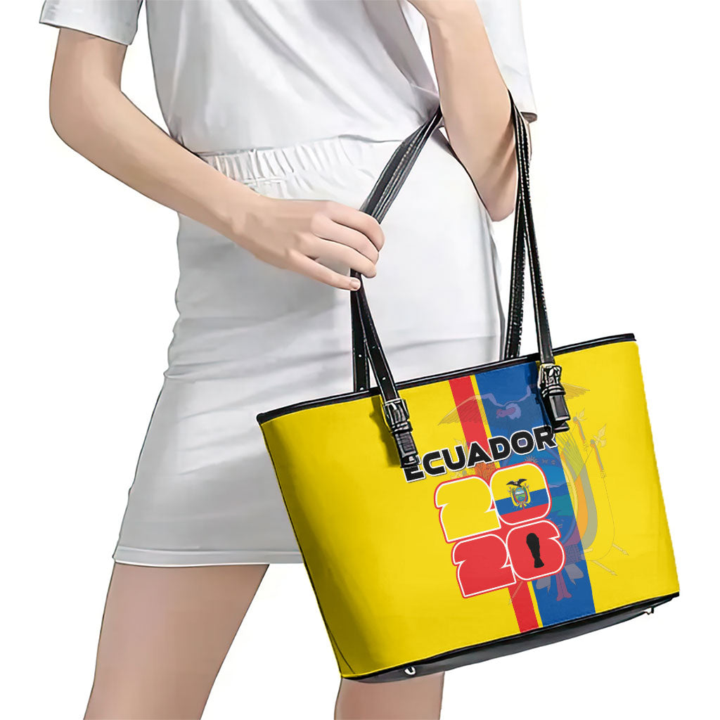 Ecuador Football 2026 Leather Tote Bag South American Pride