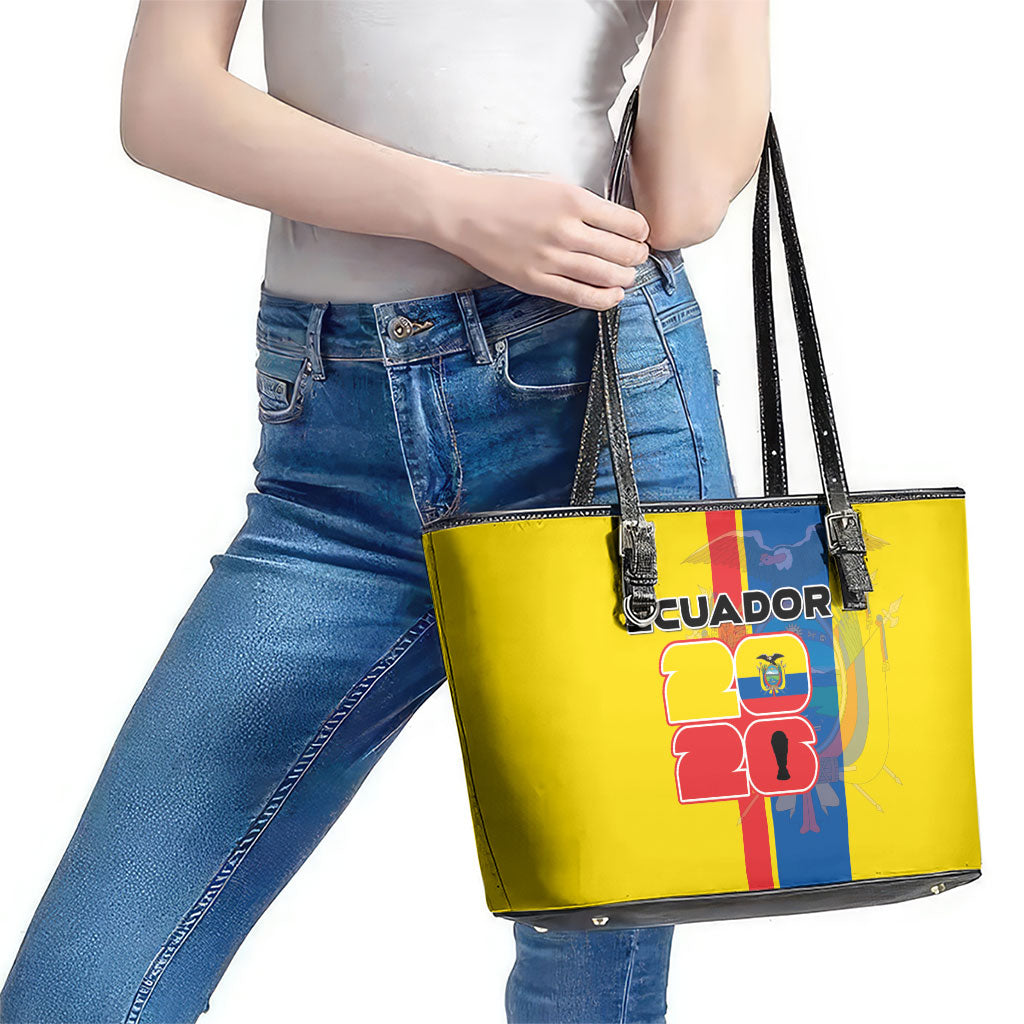 Ecuador Football 2026 Leather Tote Bag South American Pride