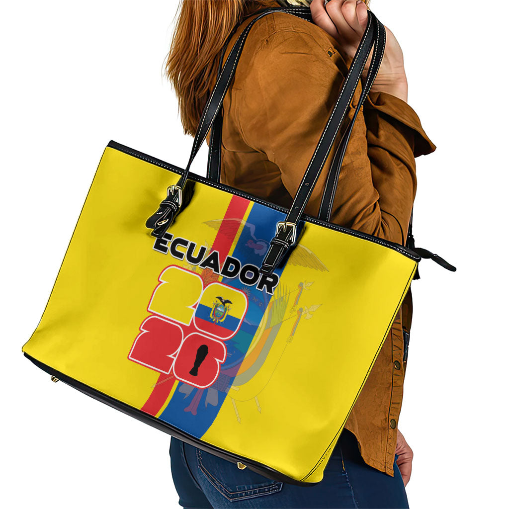 Ecuador Football 2026 Leather Tote Bag South American Pride