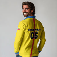 Custom Ecuador Football 2026 Long Sleeve Polo Shirt South American Pride