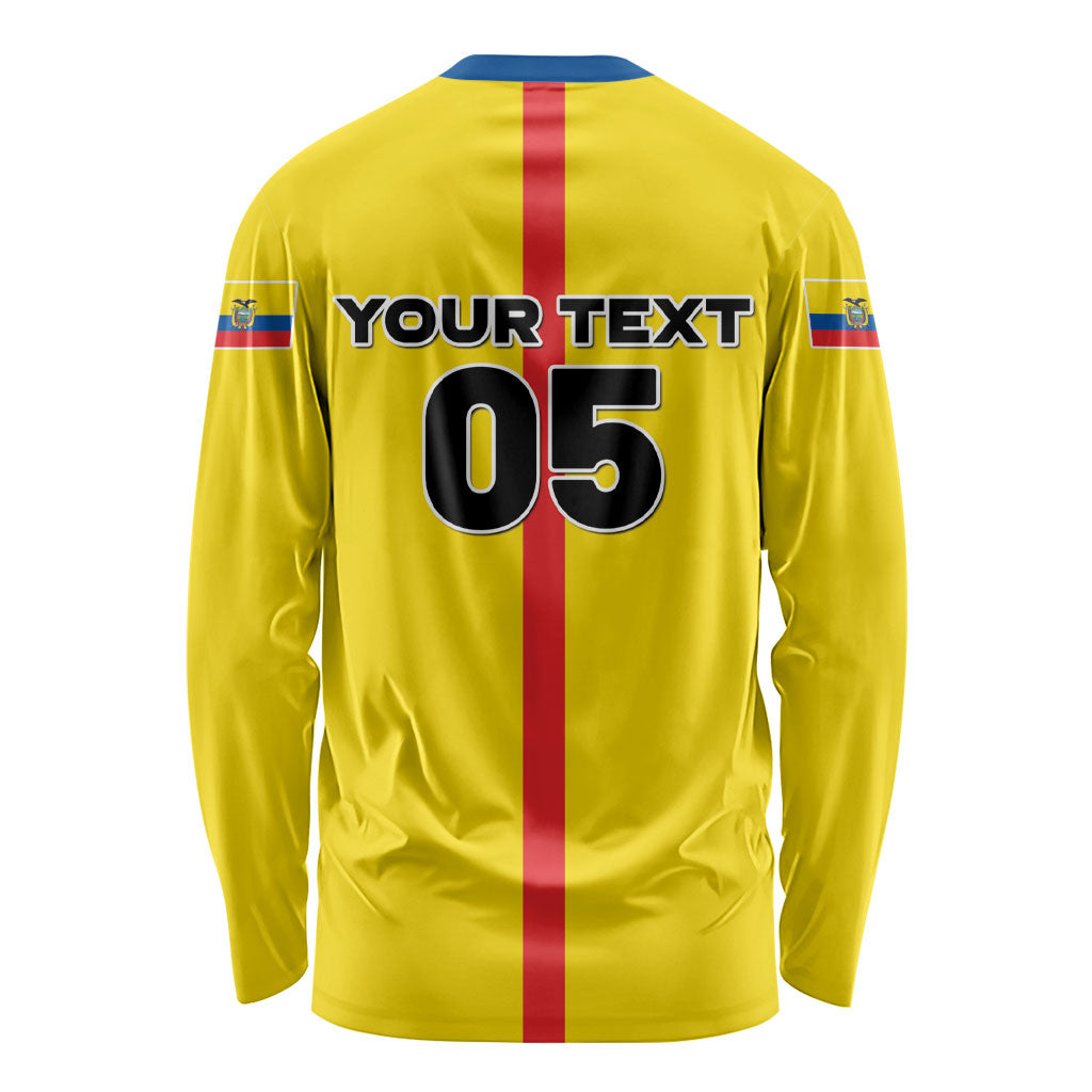 Custom Ecuador Football 2026 Long Sleeve Shirt South American Pride