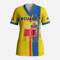 Custom Ecuador Football 2026 Scrub Top South American Pride
