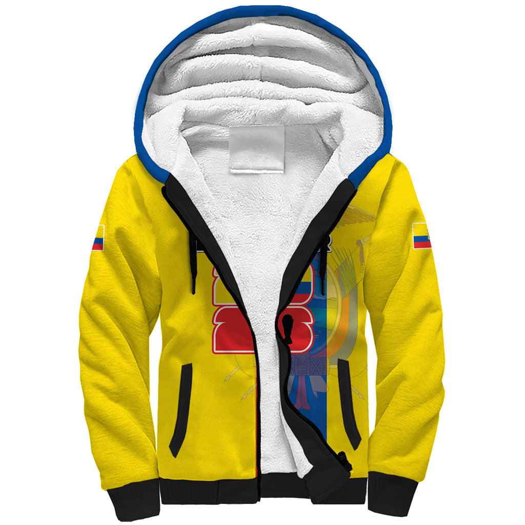 Custom Ecuador Football 2026 Sherpa Hoodie South American Pride