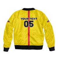Custom Ecuador Football 2026 Sleeve Zip Bomber Jacket South American Pride