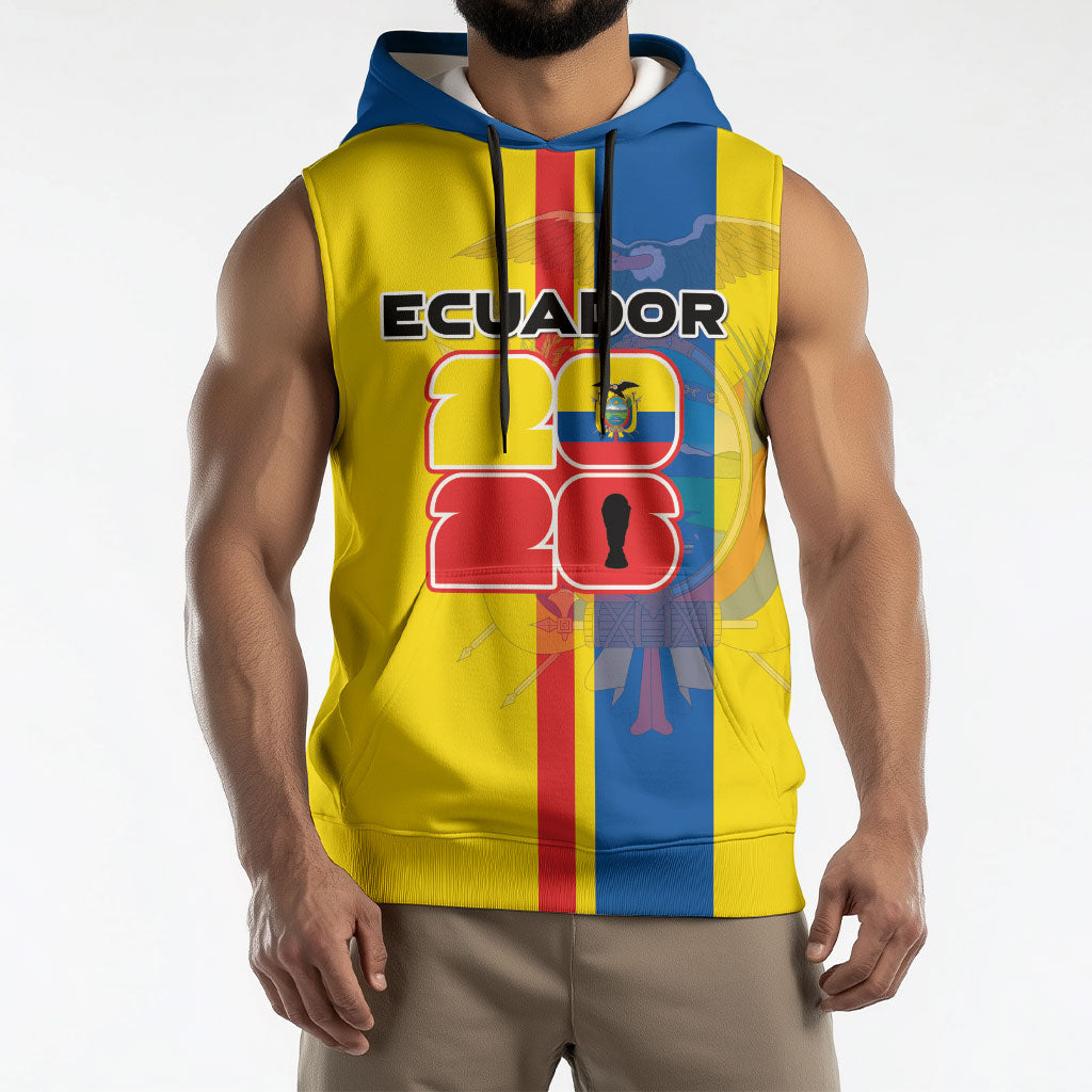 Custom Ecuador Football 2026 Sleeveless Hoodie South American Pride