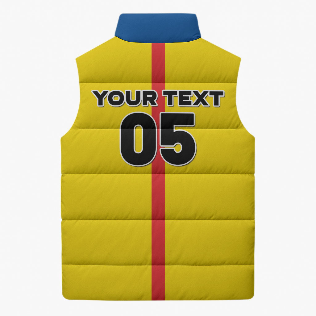 Custom Ecuador Football 2026 Sleeveless Puffer Jacket South American Pride