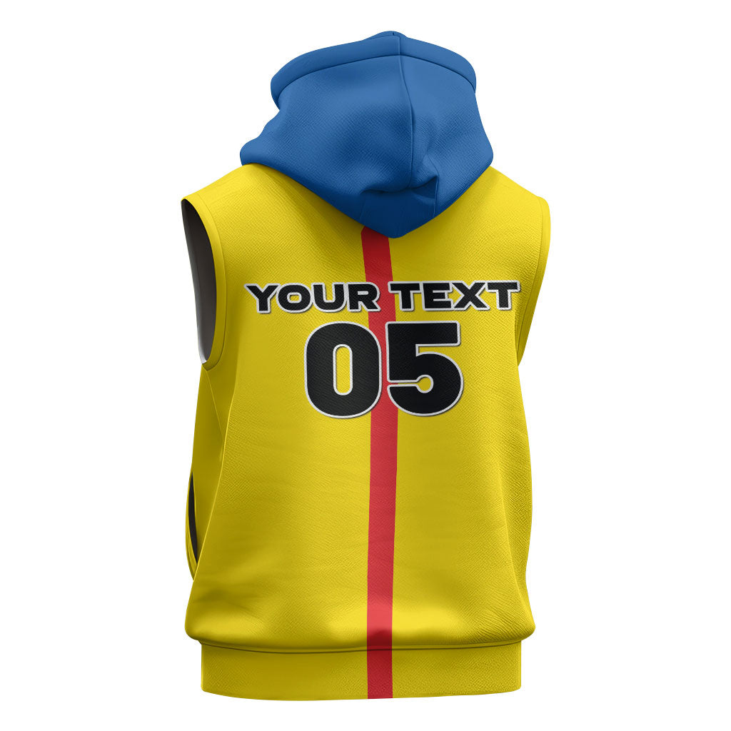 Custom Ecuador Football 2026 Sleeveless Zip Hoodie South American Pride