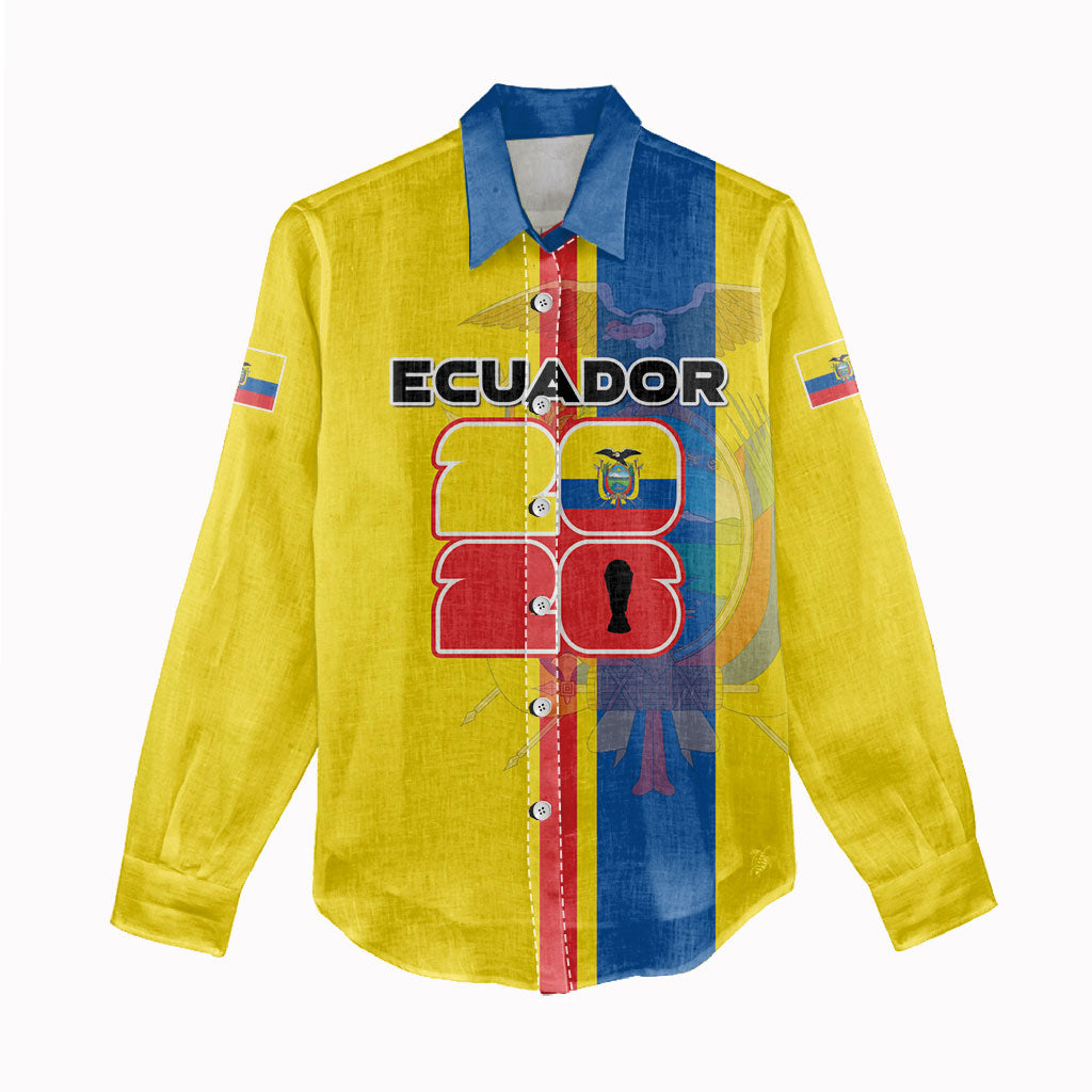 Custom Ecuador Football 2026 Women Casual Shirt South American Pride