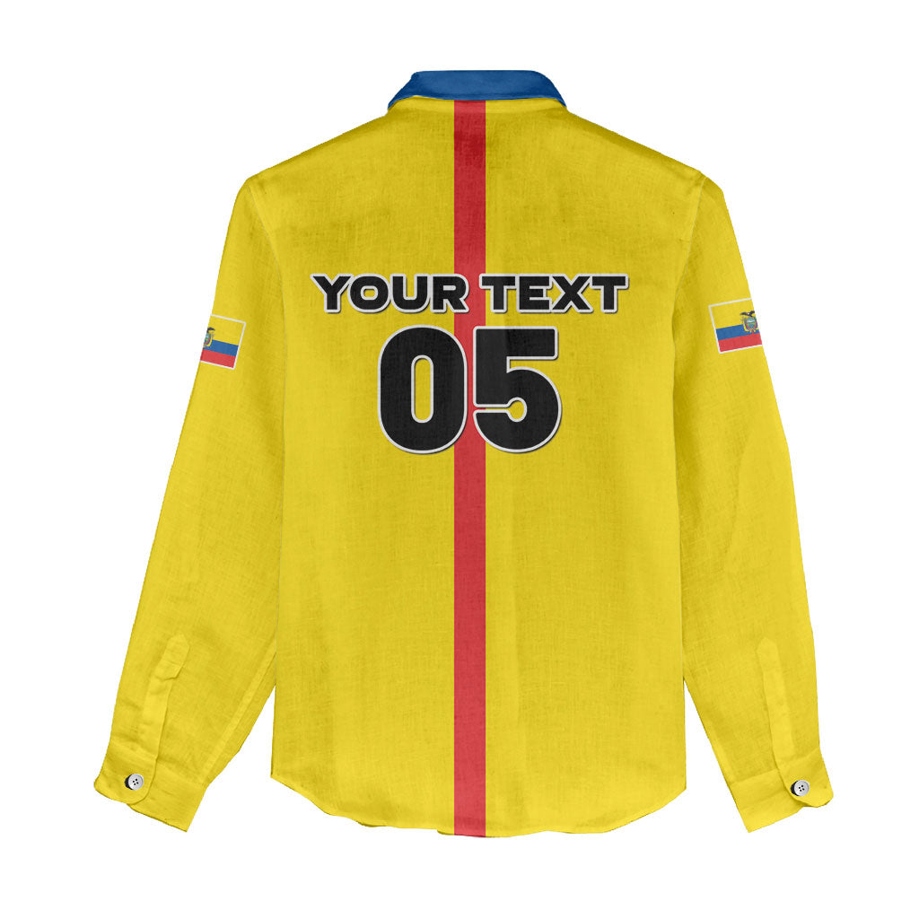 Custom Ecuador Football 2026 Women Casual Shirt South American Pride