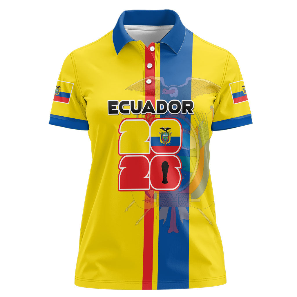 Custom Ecuador Football 2026 Women Polo Shirt South American Pride