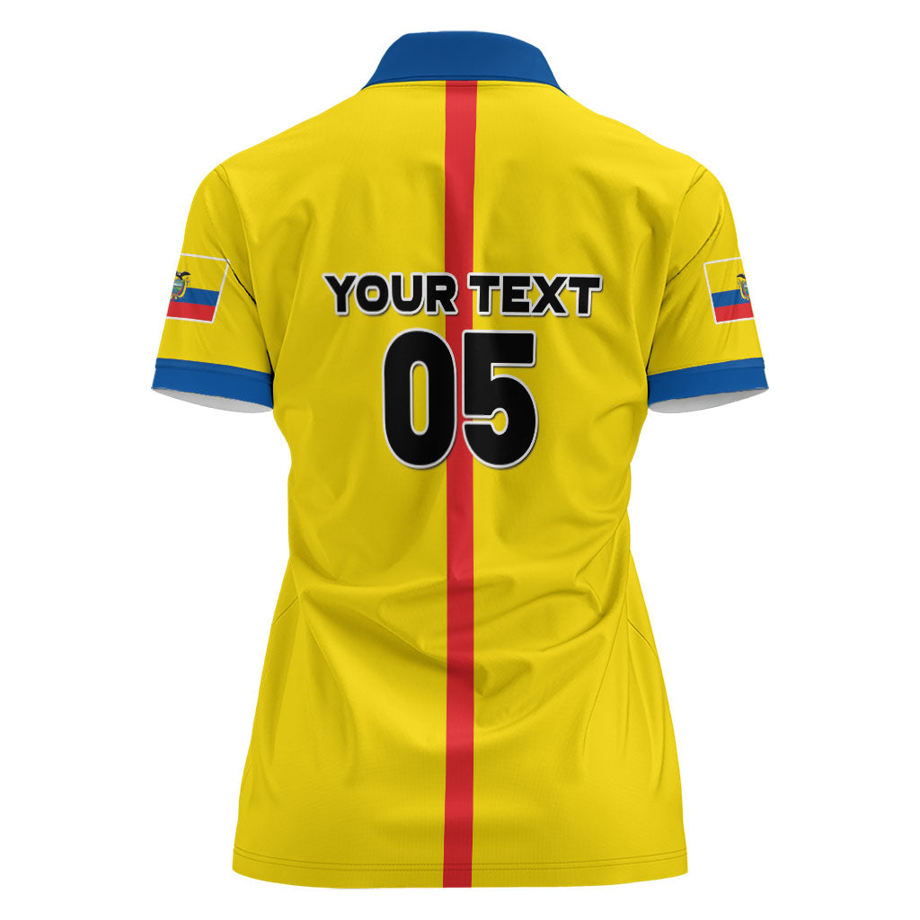 Custom Ecuador Football 2026 Women Polo Shirt South American Pride