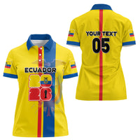 Custom Ecuador Football 2026 Women Polo Shirt South American Pride