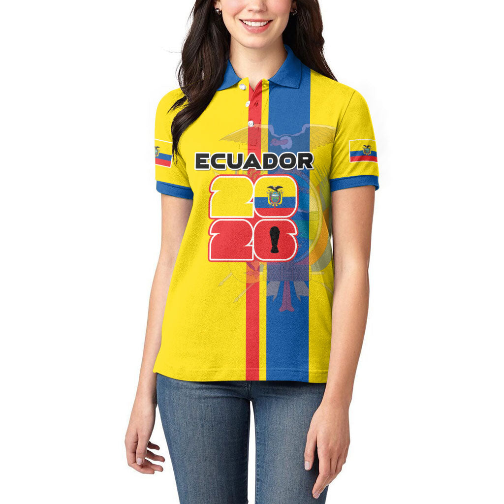 Custom Ecuador Football 2026 Women Polo Shirt South American Pride