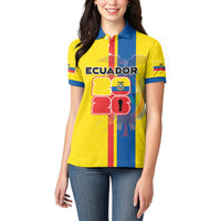 Custom Ecuador Football 2026 Women Polo Shirt South American Pride