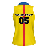 Custom Ecuador Football 2026 Women Sleeveless Polo Shirt South American Pride