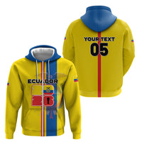 Custom Ecuador Football 2026 Zip Hoodie South American Pride