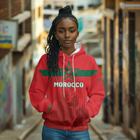 Custom Morocco Football 2026 Hoodie Atlas Lions Breathtaking Victory Red Version