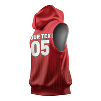 Custom Morocco Football 2026 Sleeveless Hoodie Atlas Lions Breathtaking Victory Red Version