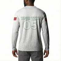 Custom Morocco Football 2026 Button Sweatshirt Atlas Lions Breathtaking Victory White Version