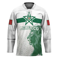 Custom Morocco Football 2026 Hockey Jersey Atlas Lions Breathtaking Victory White Version