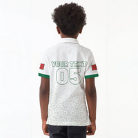 Custom Morocco Football 2026 Kid Polo Shirt Atlas Lions Breathtaking Victory White Version