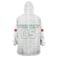 Custom Morocco Football 2026 Kid Wearable Blanket Hoodie Atlas Lions Breathtaking Victory White Version
