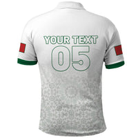 Custom Morocco Football 2026 Polo Shirt Atlas Lions Breathtaking Victory White Version