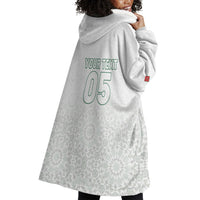 Custom Morocco Football 2026 Wearable Blanket Hoodie Atlas Lions Breathtaking Victory White Version