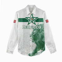 Custom Morocco Football 2026 Women Casual Shirt Atlas Lions Breathtaking Victory White Version