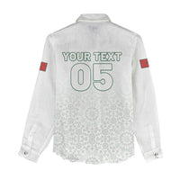 Custom Morocco Football 2026 Women Casual Shirt Atlas Lions Breathtaking Victory White Version