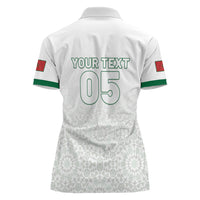 Custom Morocco Football 2026 Women Polo Shirt Atlas Lions Breathtaking Victory White Version