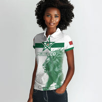 Custom Morocco Football 2026 Women Polo Shirt Atlas Lions Breathtaking Victory White Version