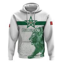 Custom Morocco Football 2026 Zip Hoodie Atlas Lions Breathtaking Victory White Version
