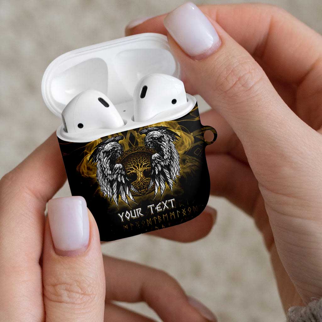 Personalized Cornwall Celtic Chough AirPods Case With Tree Of Life - Wonder Print Shop