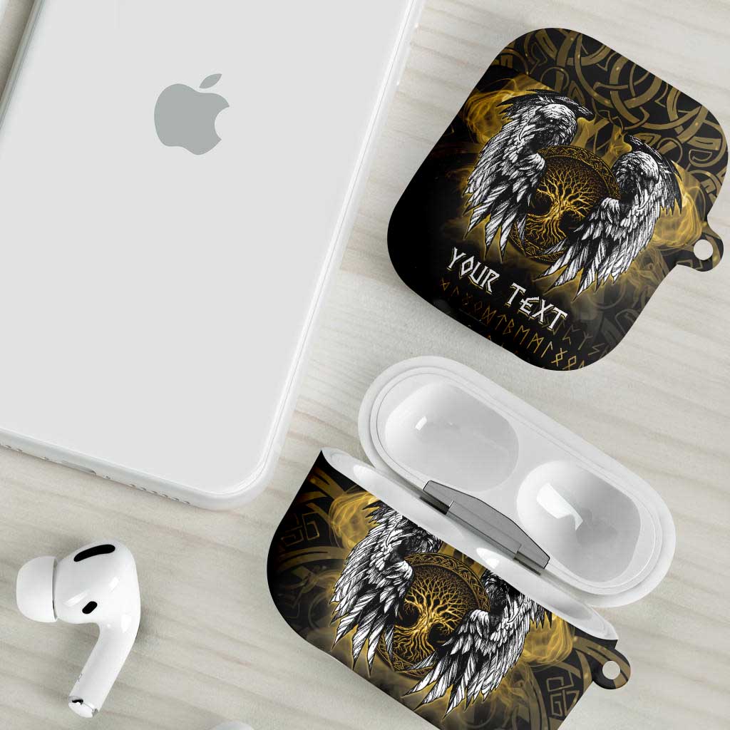 Personalized Cornwall Celtic Chough AirPods Case With Tree Of Life - Wonder Print Shop