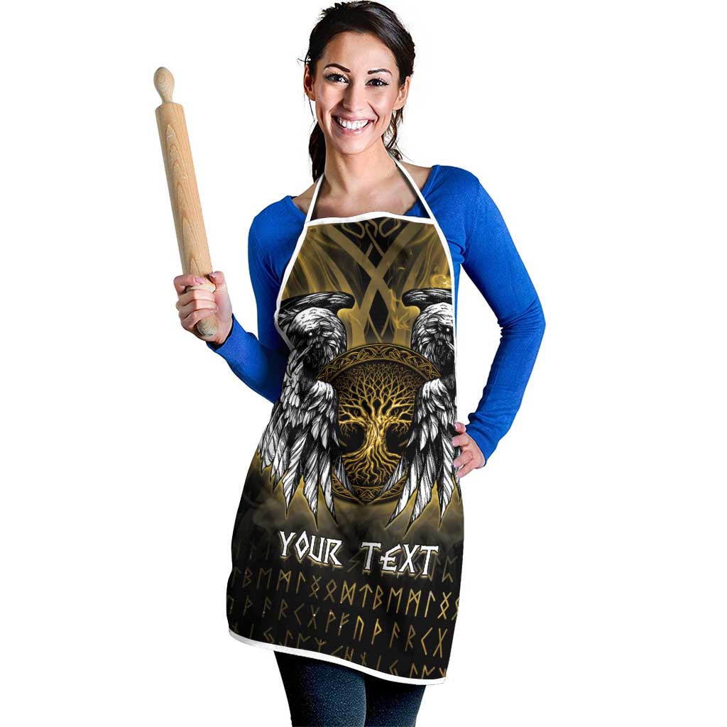 Personalized Cornwall Celtic Chough Apron With Tree Of Life - Wonder Print Shop