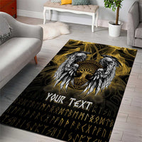 Personalized Cornwall Celtic Chough Area Rug With Tree Of Life - Wonder Print Shop