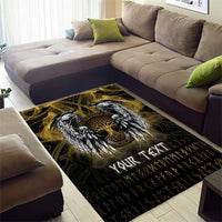 Personalized Cornwall Celtic Chough Area Rug With Tree Of Life - Wonder Print Shop