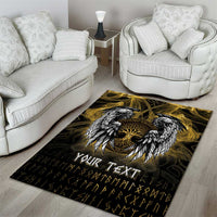 Personalized Cornwall Celtic Chough Area Rug With Tree Of Life - Wonder Print Shop