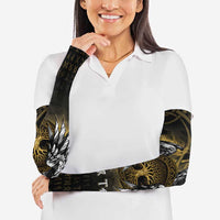 Personalized Cornwall Celtic Chough Arm Sleeves With Tree Of Life - Wonder Print Shop
